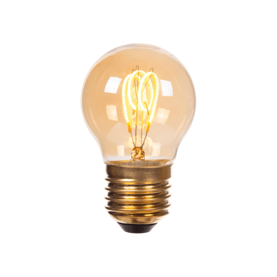 Lucide G45 - Filament Lamp - Ø 4,5 Cm - Led 3 Step Dimbaar (memory) - E27 - 1x3w 2200k - Amber