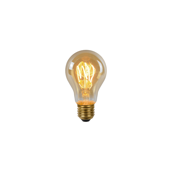 Lucide A60 - Filament Lamp - Ø 6 Cm - Led 3 Step Dimbaar (memory) - E27 - 1x4,9w 2200k - Amber