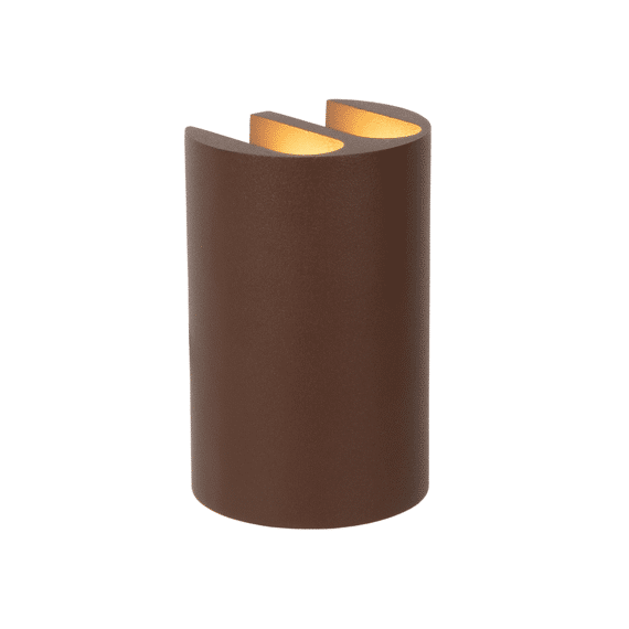 Lucide York - Wandspot / Wandlamp Binnen/buiten - Led - 4x5w 2700k - Ip54 - Roest Bruin