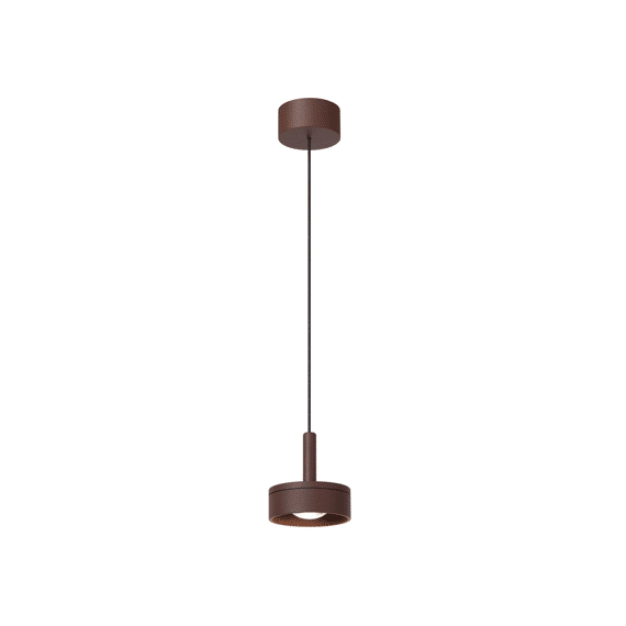 Lucide Lenz - Hanglamp Binnen/buiten - Ø 11 Cm - Led - 1x8w 2700k - Ip54 - Roest Bruin