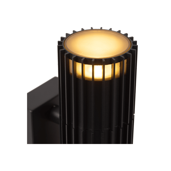 Lucide Timbala - Wandspot / Wandlamp Binnen/buiten - 2xgu10 - Ip44 - Zwart