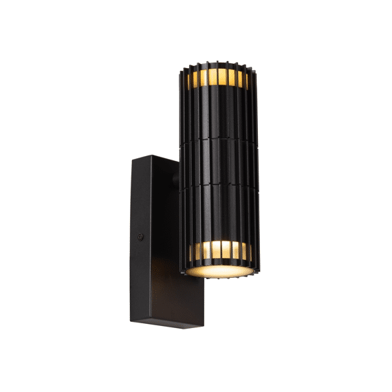 Lucide Timbala - Wandspot / Wandlamp Binnen/buiten - 2xgu10 - Ip44 - Zwart
