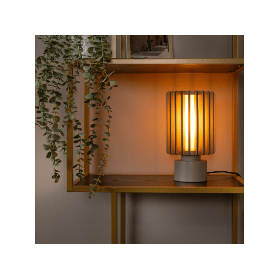 Lucide Lambres - Tafellamp - Ø 15 Cm - 1xe27 - Taupe