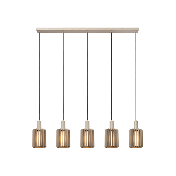 Lucide Lambres - Hanglamp - 5xe27 - Taupe