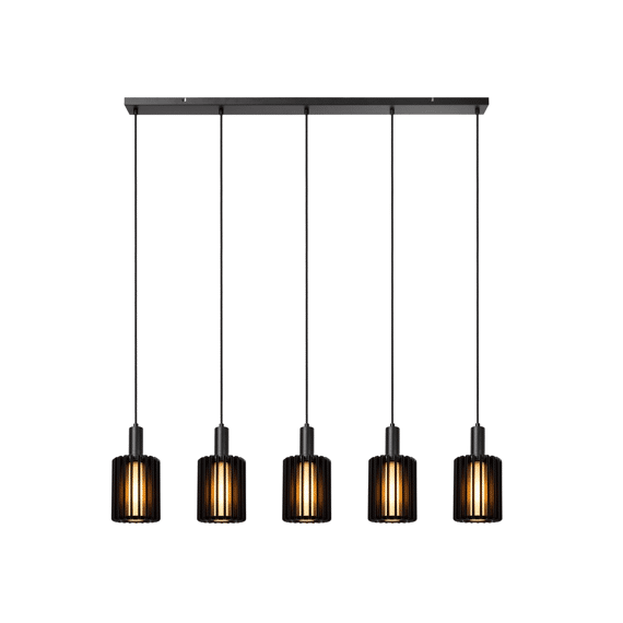 Lucide Lambres - Hanglamp - 5xe27 - Zwart