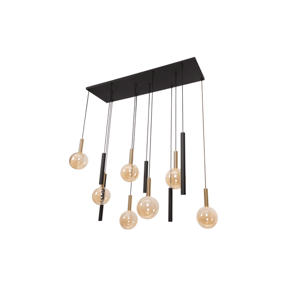 Lucide Josiane - Hanglamp - 7xg9 ,5xgu10m- Zwart