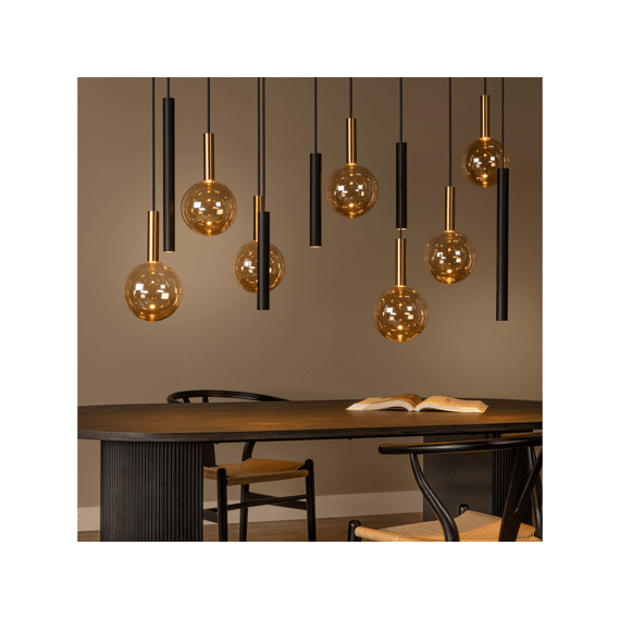 Lucide Josiane - Hanglamp - 7xg9 ,5xgu10m- Zwart