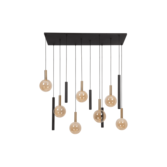 Lucide Josiane - Hanglamp - 7xg9 ,5xgu10m- Zwart