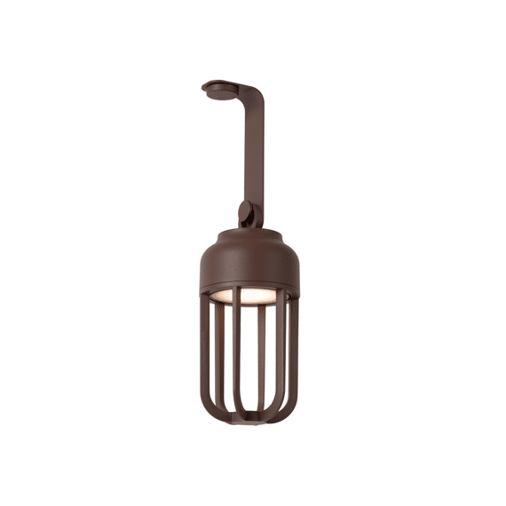 Lucide Wells - Oplaadbare Wandlamp Binnen/buiten - Accu/batterij - Ø 10 Cm - Ip54 - Roest Bruin