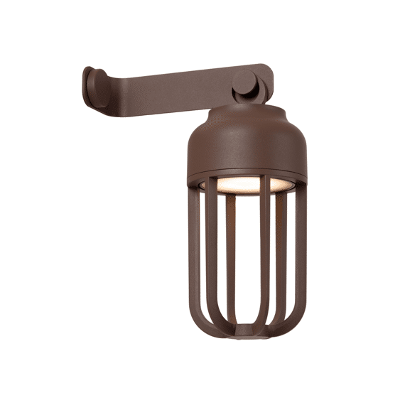 Lucide Wells - Oplaadbare Wandlamp Binnen/buiten - Accu/batterij - Ø 10 Cm - Ip54 - Roest Bruin