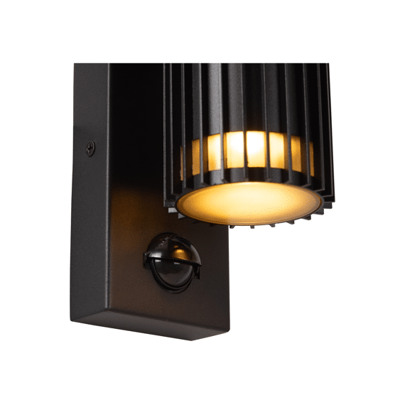 Lucide Timbala - Wandspot / Wandlamp Binnen/buiten - Ip44 - Beweging Nacht Sensor - Zwart