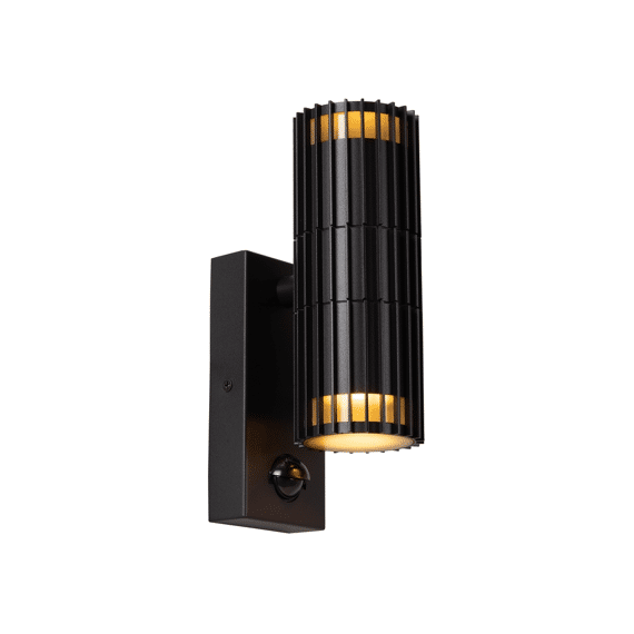 Lucide Timbala - Wandspot / Wandlamp Binnen/buiten - Ip44 - Beweging Nacht Sensor - Zwart