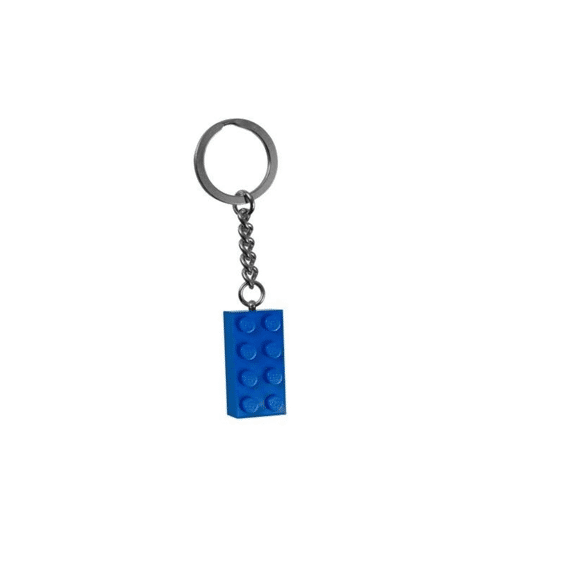 Lego Sleutelhanger Met Licht Blauw Blokje 2x4
