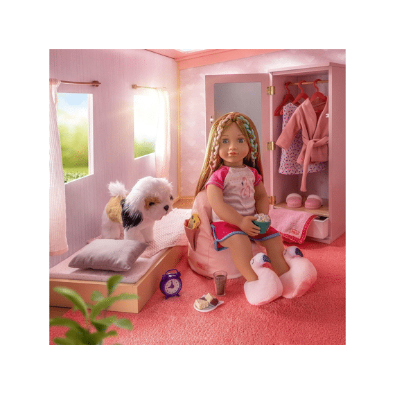 Our Generation Pyjama, Slaapmasker En Flamingo Slippers