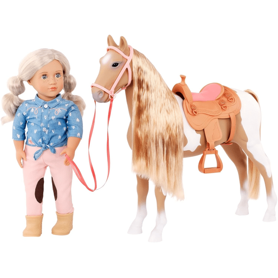 Paard Met Lange Manen Palomino 50cm