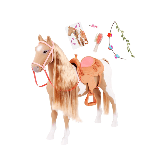 Paard Met Lange Manen Palomino 50cm