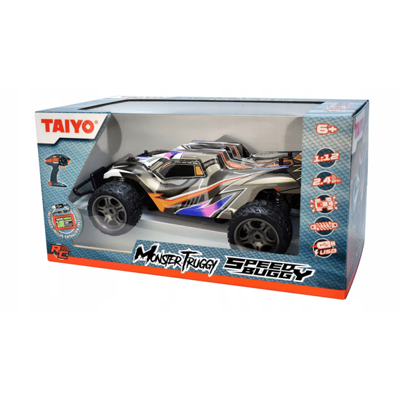 120001a Taiyo R/c Auto Monster Truggy Metallic 1:12