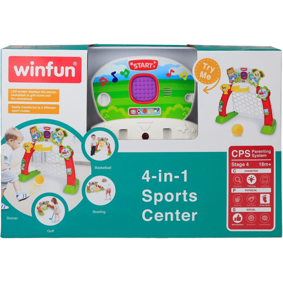 6003a 4 In 1 Sportcentrum Voetbal Basket Bowlen Golf
