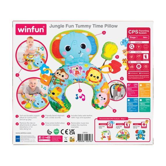 Winfun 230101 Jungle Fun Tummy Time Kussen Met Geluid