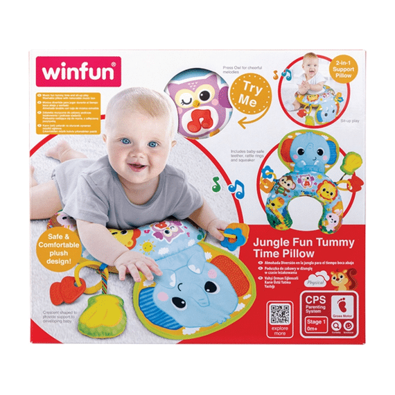 Winfun 230101 Jungle Fun Tummy Time Kussen Met Geluid