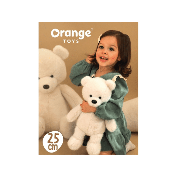 Orange Toys The Softest Teddybeer Wit 25cm Zittend M0+