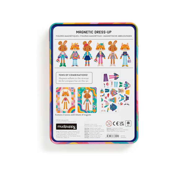 Mudpuppy Magnetisch Speelset Dress-up Rainbow Fashion +4jaar