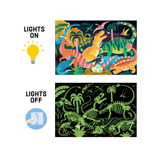 Mudpuppy Puzzel 100 Stuks Dinos Glow-in-the-dark 45x30cm