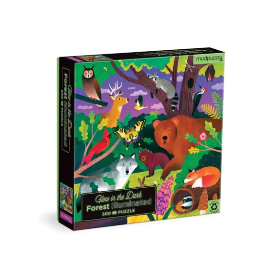 Mudpuppy Puzzel 500 Stuks Lichtjes In Het Bos Glow-in-the-dark 51x51cm