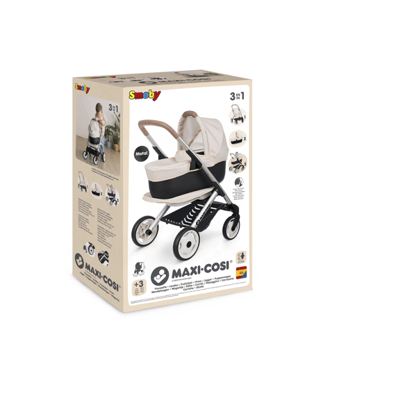 Smoby 253122 Maxi Cosi Wandelwagen Met Draagmand Beige