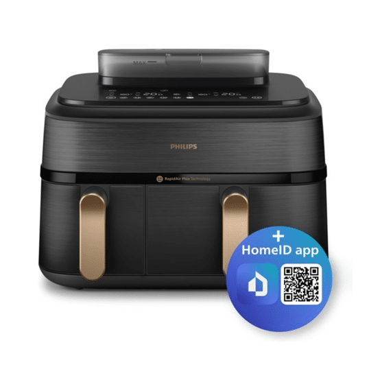 Philips Na552/00 Airfryer 5000 Serie Met 2 Manden Stoom 9l