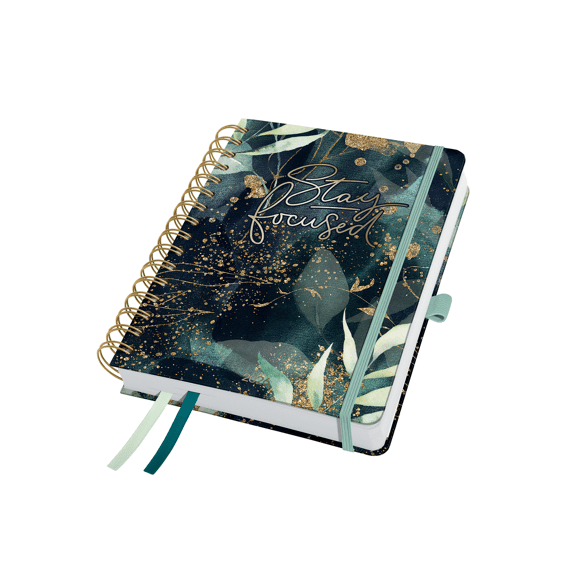 Spiraal-agenda Inspire A5 2026 Glamorous Leaves Hc