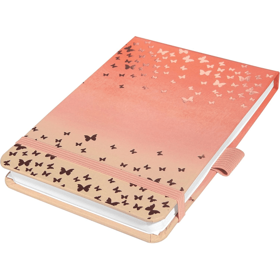 Notitieboek Jolie Beauty A6 Butterfly Confetti Peach Punt