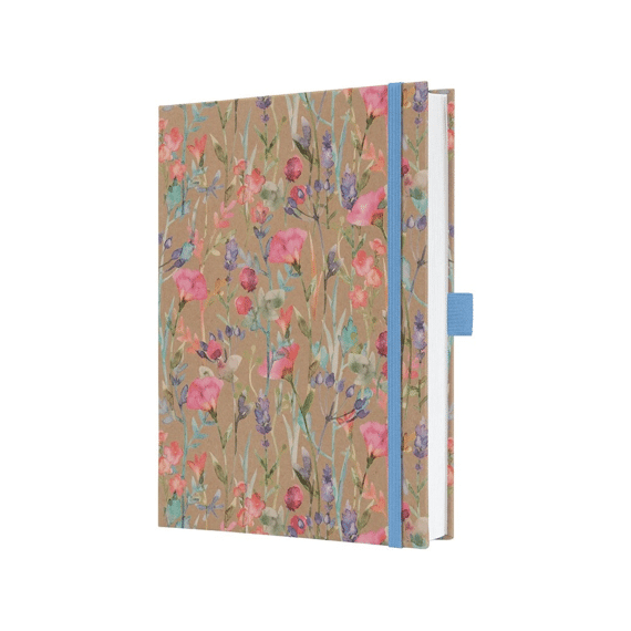 Notitieboek Jolie A5 Kraft Pure Wildflowers Lijn Hc 192pa