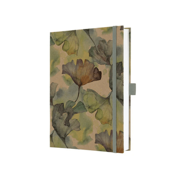 Notitieboek Jolie A5 Kraft Pure Ginkgo Lijn Hc 192pag