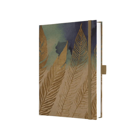 Notitieboek Jolie A5 Kraft Pure Feathers Lijn Hc 192pag