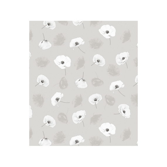 Finesse Bonita Toile Cirée 155cm Rond Maria Papoila Grey