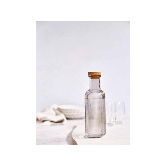 Raya Fles Transparant 1l Met Kurk D8.7xh27.8cm