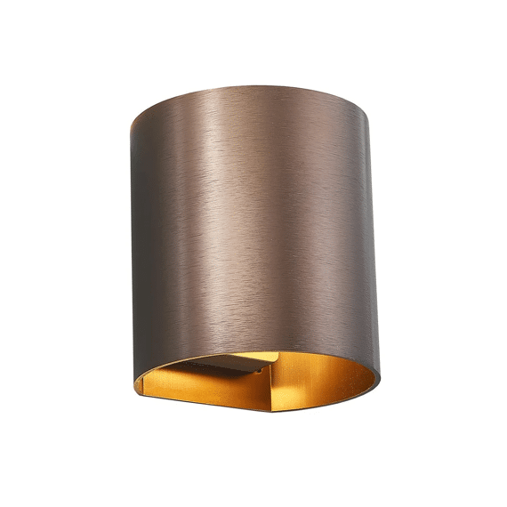 Radu Wandlicht Geborsteld Brons G9 Excl (max 40w)