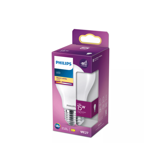 Philips Led Classic 15w A60 E27 Warm Wit Frosted Niet Dimbaar