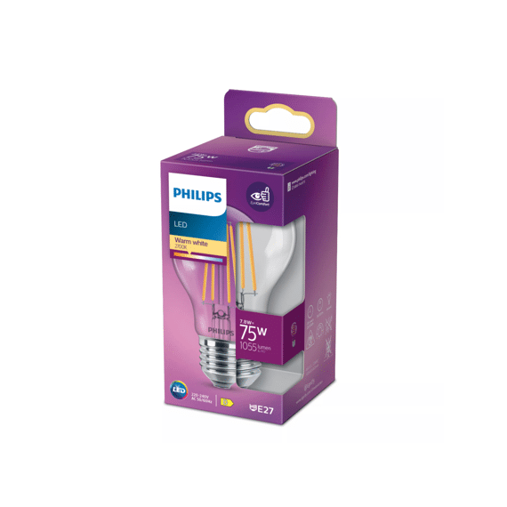Philips Led Classic 75w A60 E27 Warm Wit Clear Niet Dimbaar