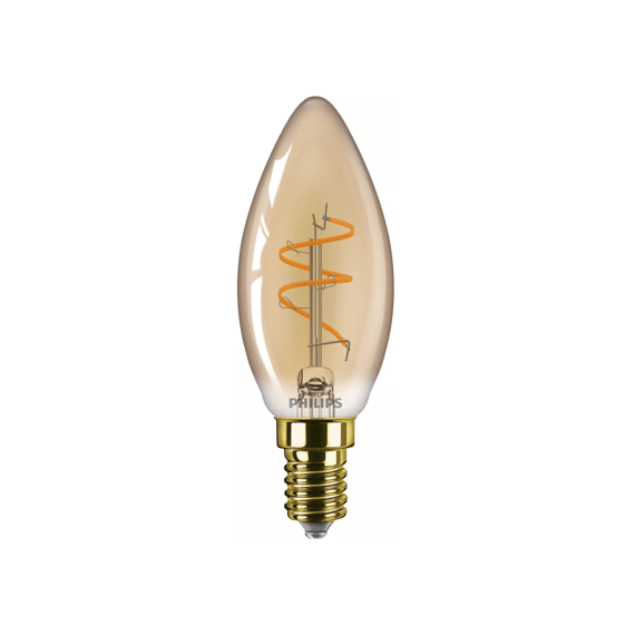 Philips Led Vintage 15w B35 E14 Gold Flame Dimbaar
