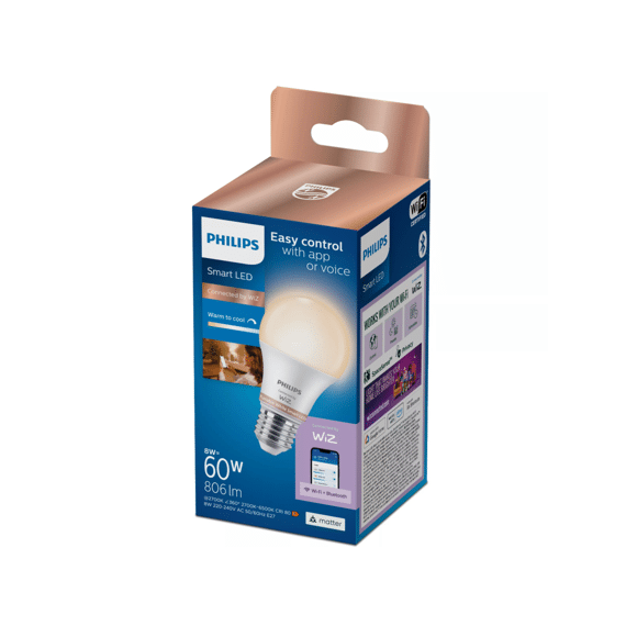 Philips Wiz Smart Lamp 60w A60 E27 827-65 Instelbaar Wit