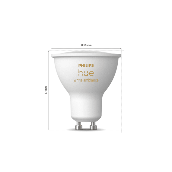 Philips Huewa Smart Ledlamp 4.2w Gu10 Warm Tot Koel Wit Dimbaar