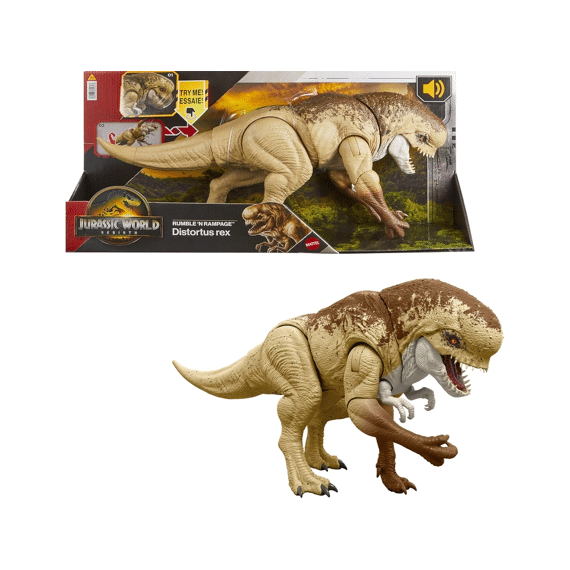 Jurassic World Rumble N Rampage Distortus Rex Dinosaurusfiguur 56.5cm