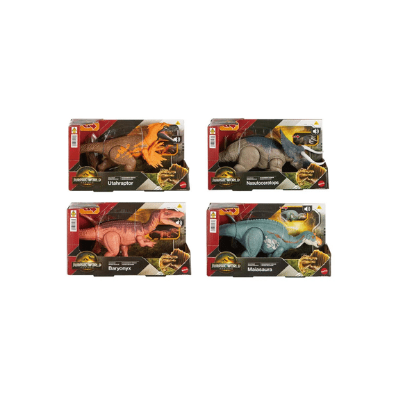 Jurassic World Wild Roar Dinosaurusfiguur Met Geluid Assortiment 30cm