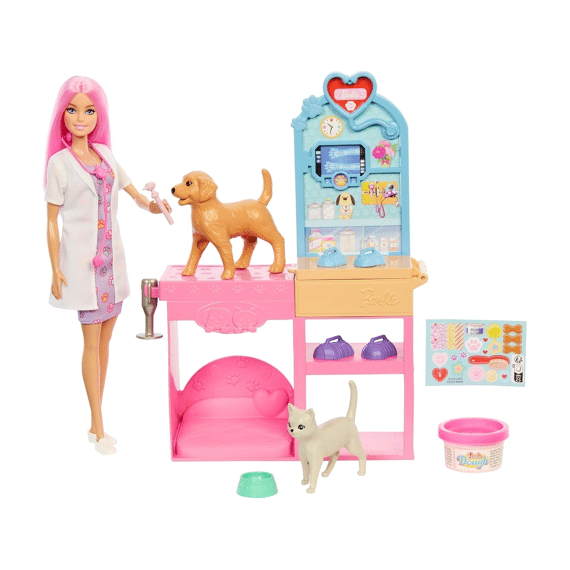 Barbie Dierenkliniek Speelset Snelgips Met Pop En Accessoires