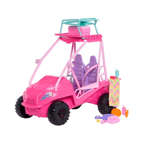 Barbie Mysteries Beach Detectives Ultimate Beach Buggy Pop Met Voertuig En Accessoires