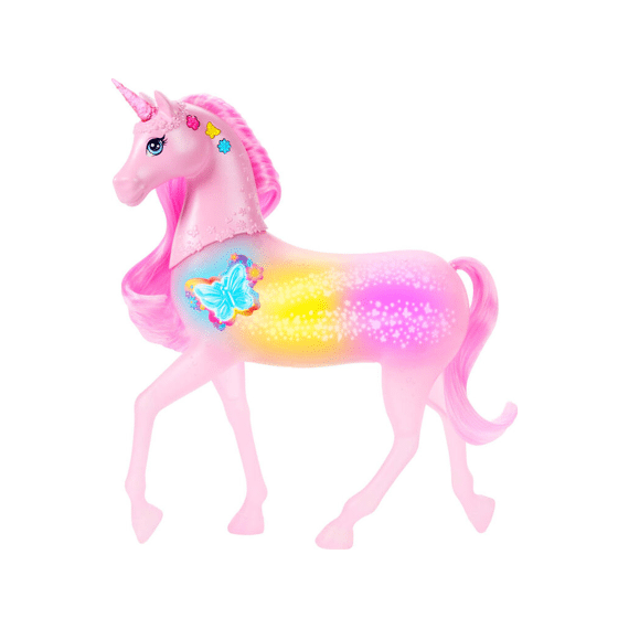 Barbie Sparkle Lights Unicorn Eenhoorn Met Fonkelende Lichtjes, Geluid En Muziek