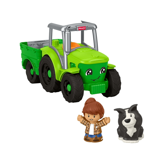 Fisher Price Little People Push & Play Musicale Tractor Met 2 Figuren