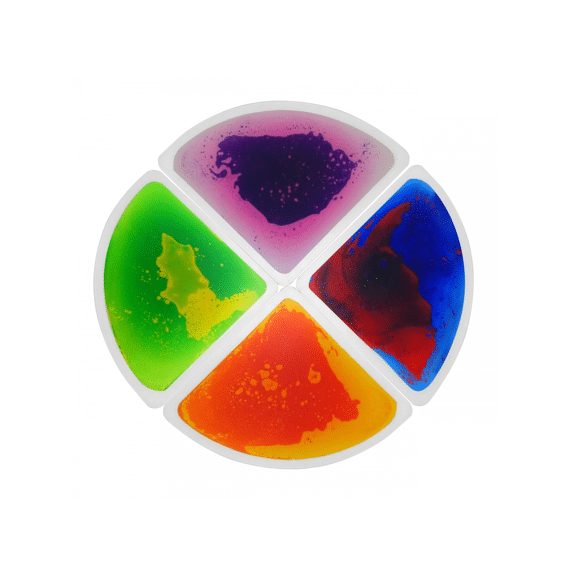 Sensory Liquid Floor Tiles . Round Puzzle. Ø33 Cm. Set Of 4 Pcs.